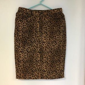 Ralph Lauren leopard denim skirt